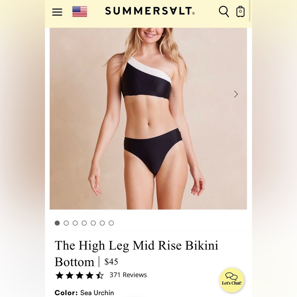 Summersalt High Leg Mid Rise Bikini Bottom